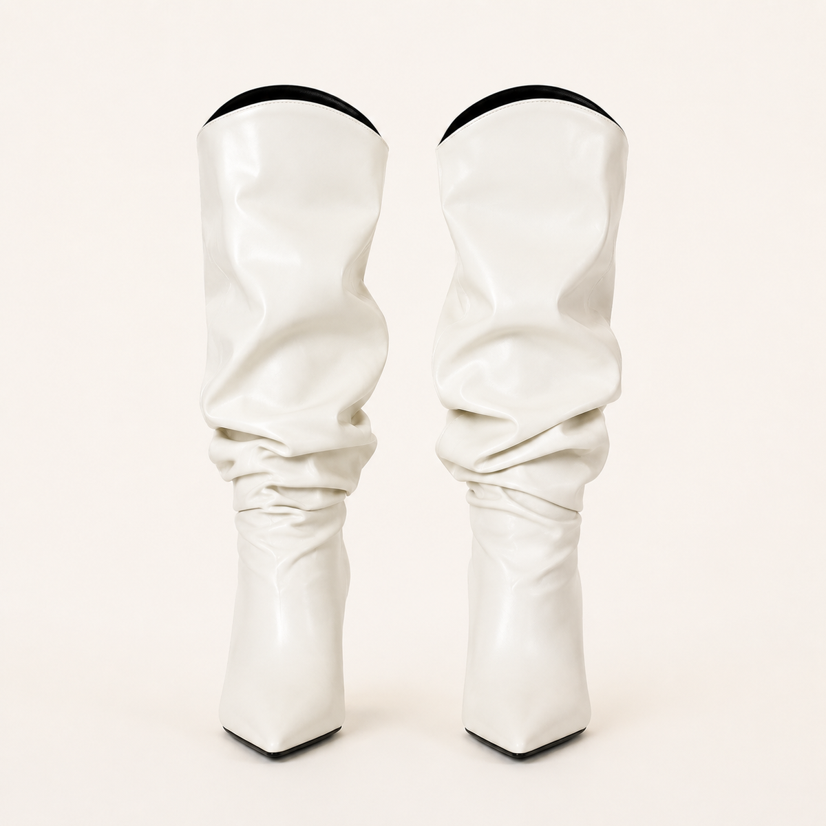 Ginevra Ivory Slouch Boots