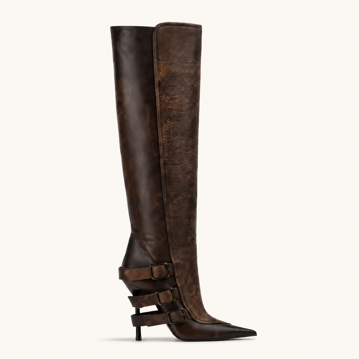 Caterina Triple-Buckle Boots