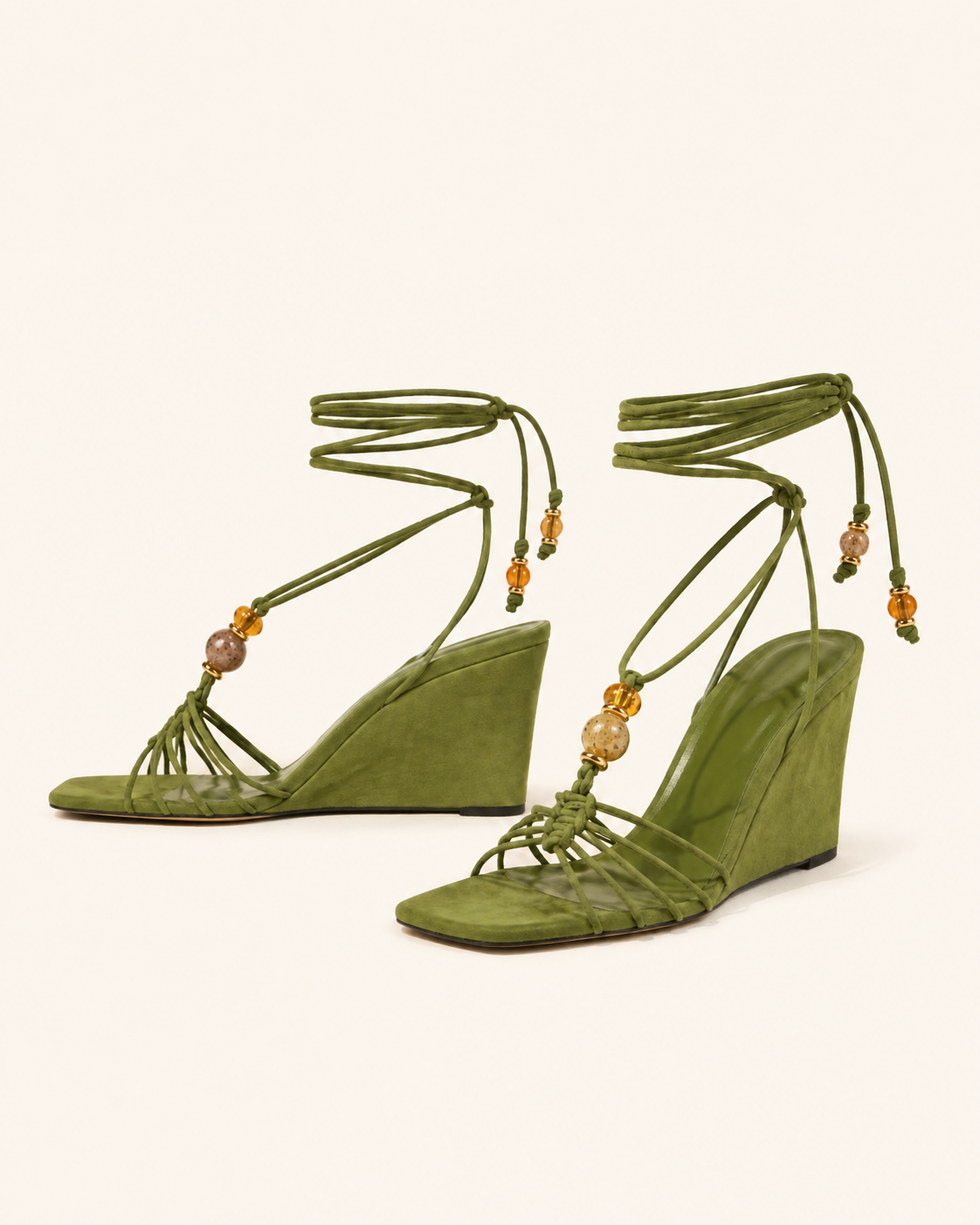 Smeralda Lace-Up Wedges