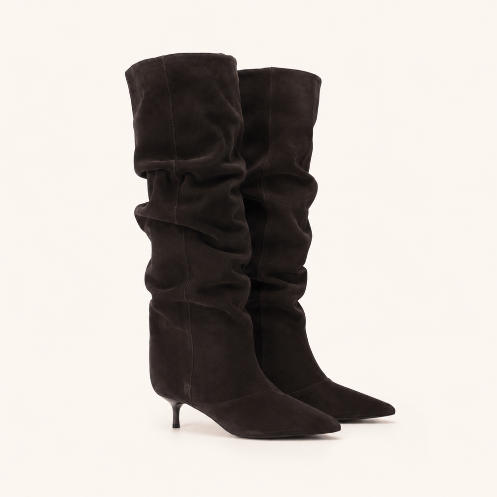 Mila Slouch Suede Boots