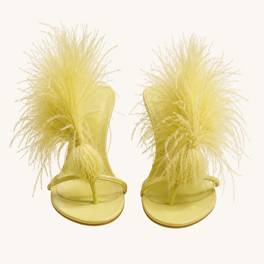 Celeste Plume Heel