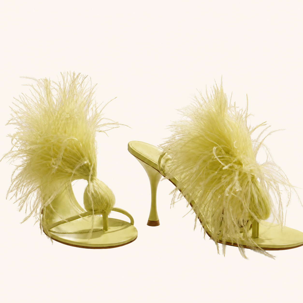 Celeste Plume Heel