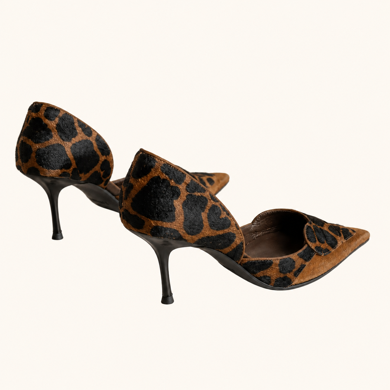 Léopard Noir Slingback