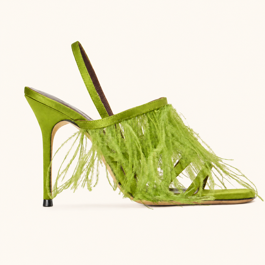 Verde Plume Mule