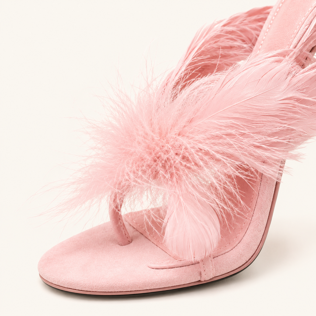 Rose Plume Heel