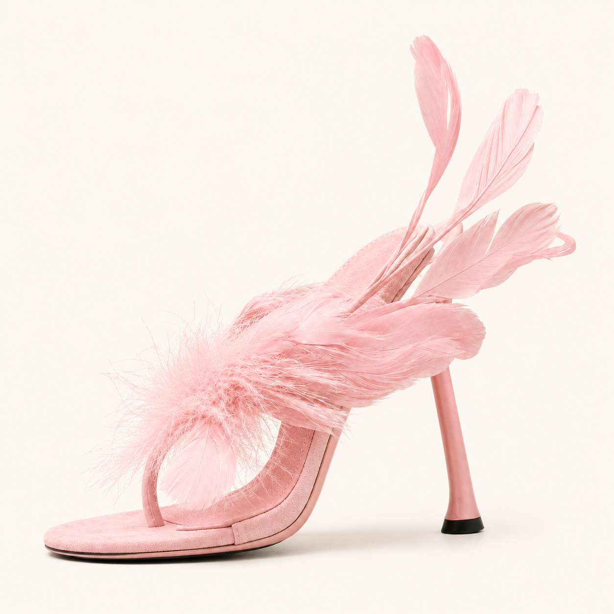 Rose Plume Heel