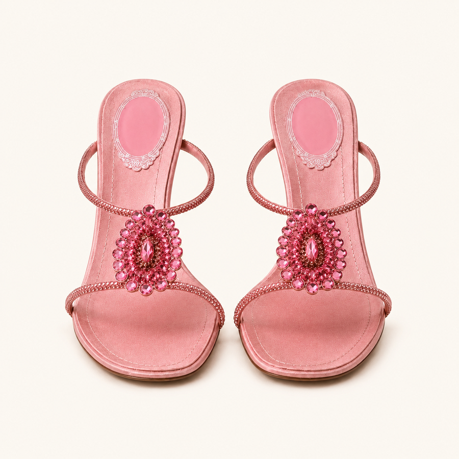 Rose Cristallo Mule