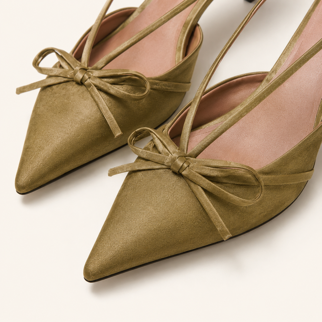 Sienna Olive Bow Heels