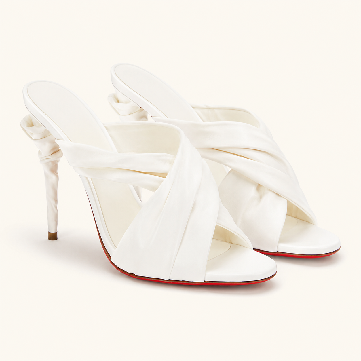 Blanc Twist Mules