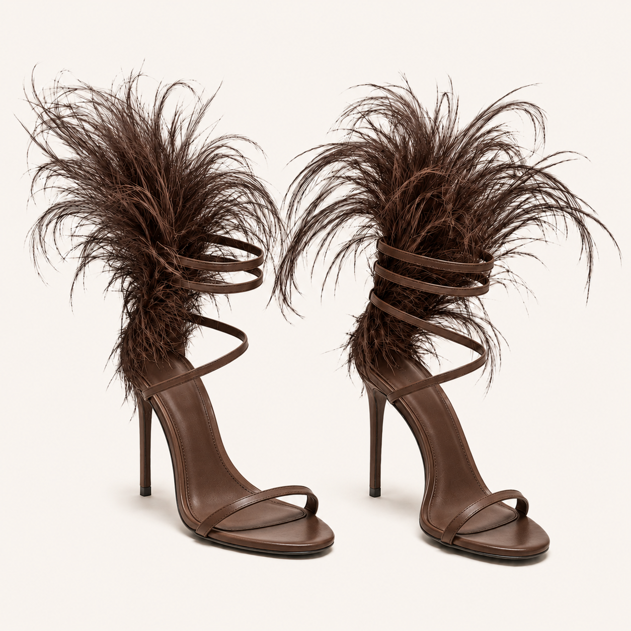 Mocha Plume Sandals