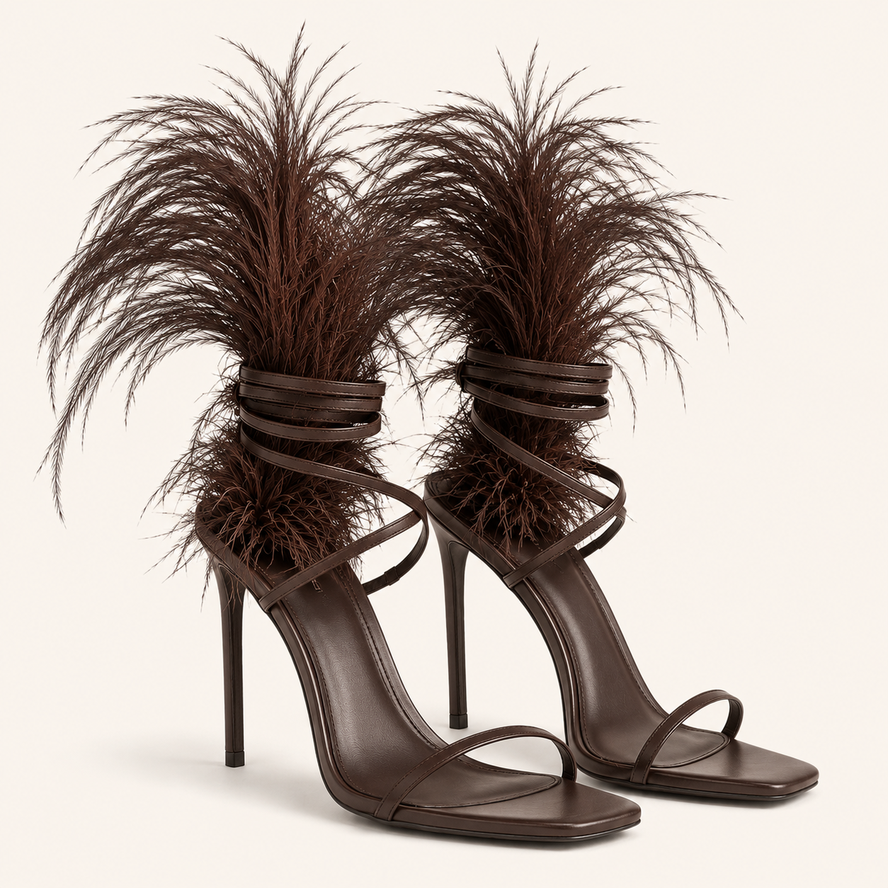 Mocha Plume Sandals