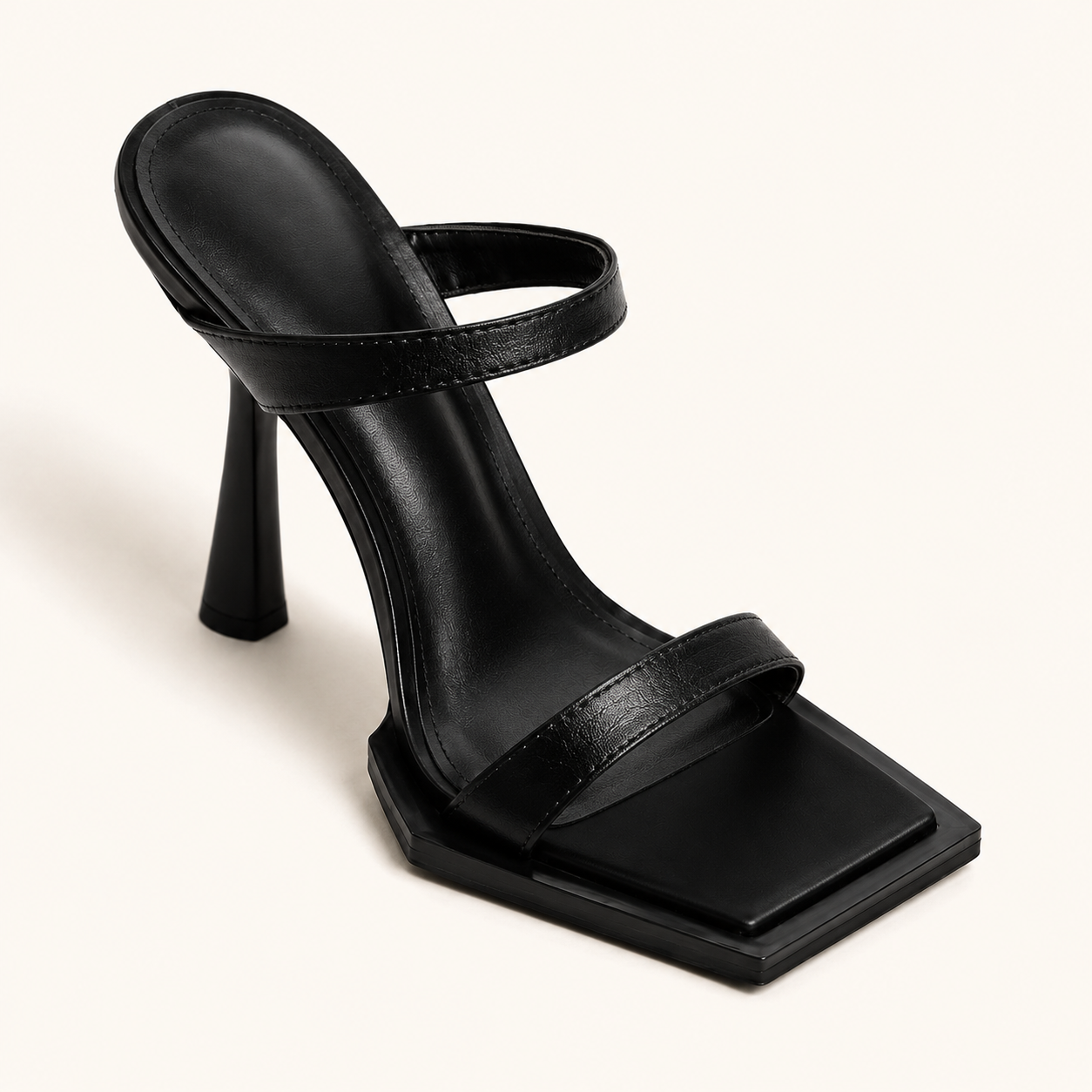 Sienna Noir Square Mule