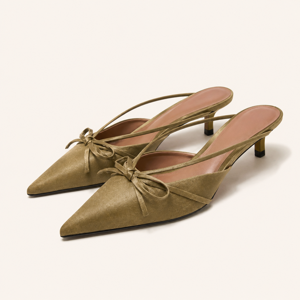 Sienna Olive Bow Heels