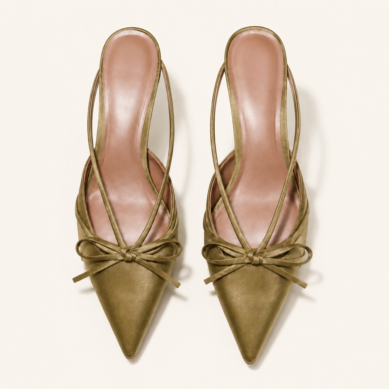 Sienna Olive Bow Heels