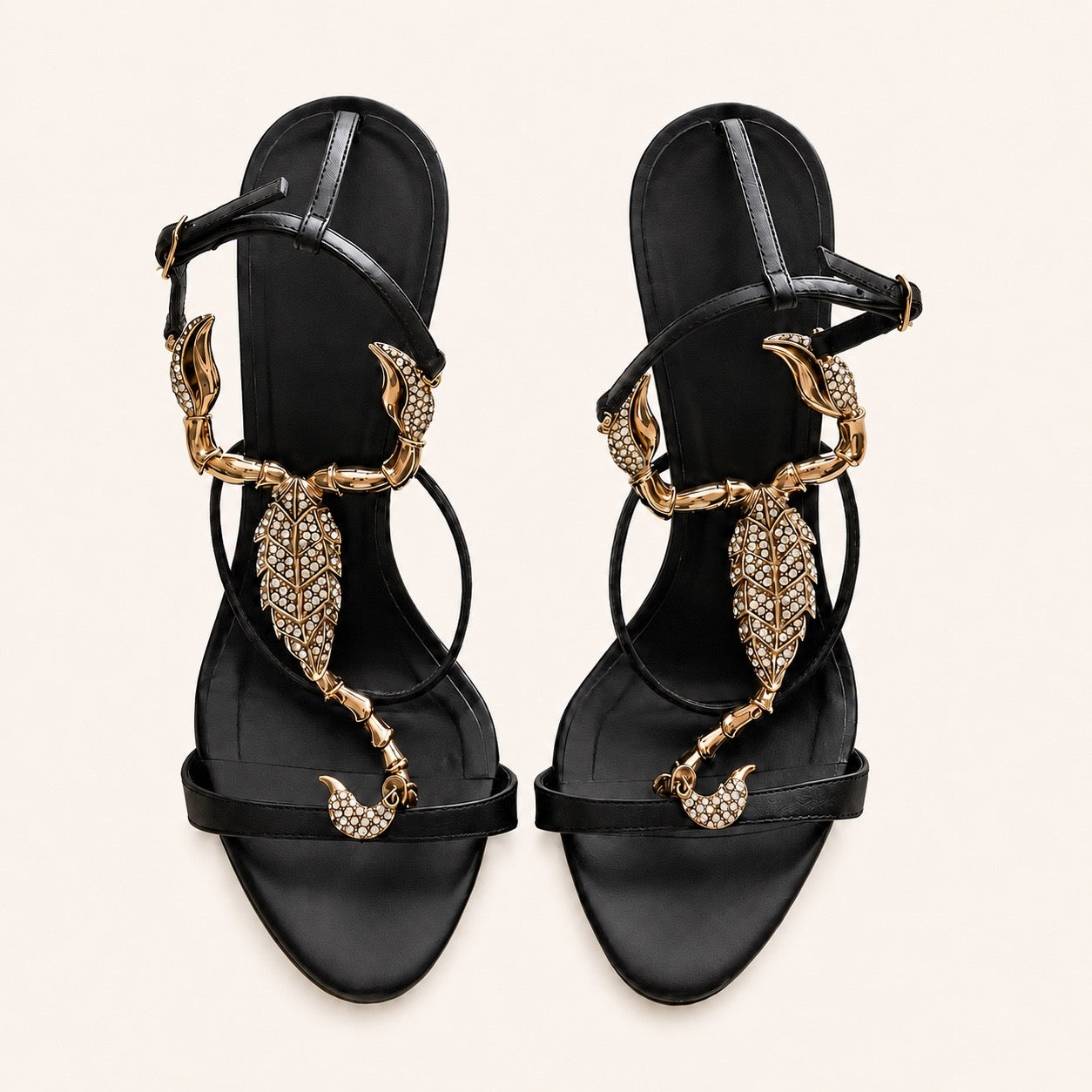 Noir Serpente Sandal