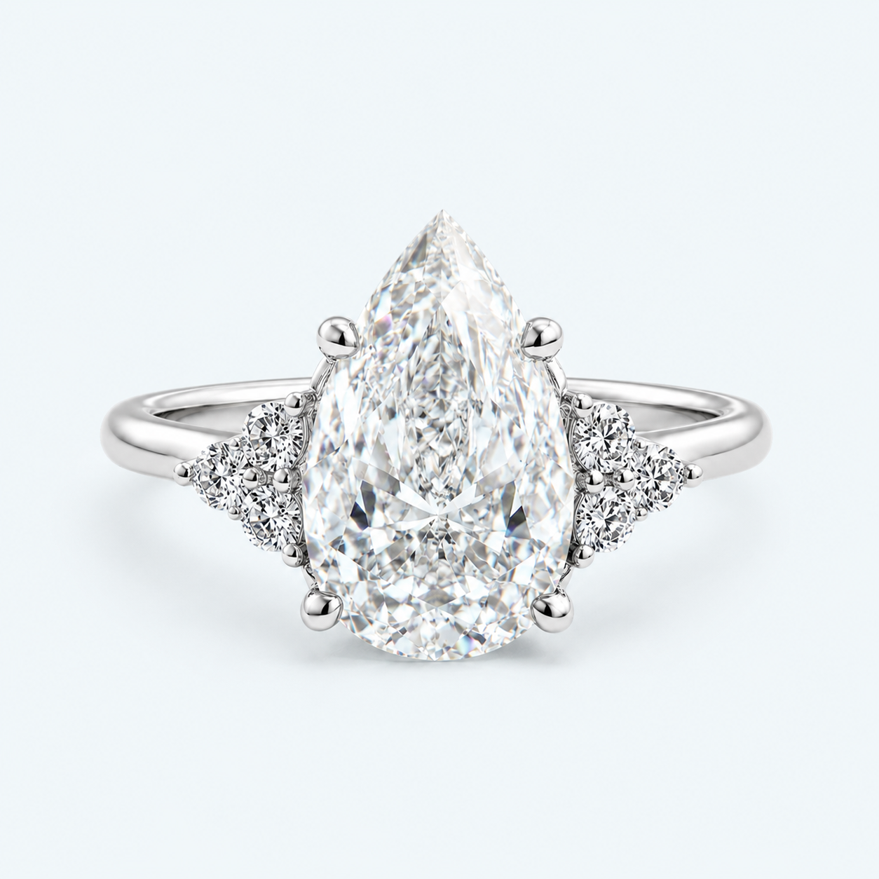 Marchetti Pear Side Stone Ring