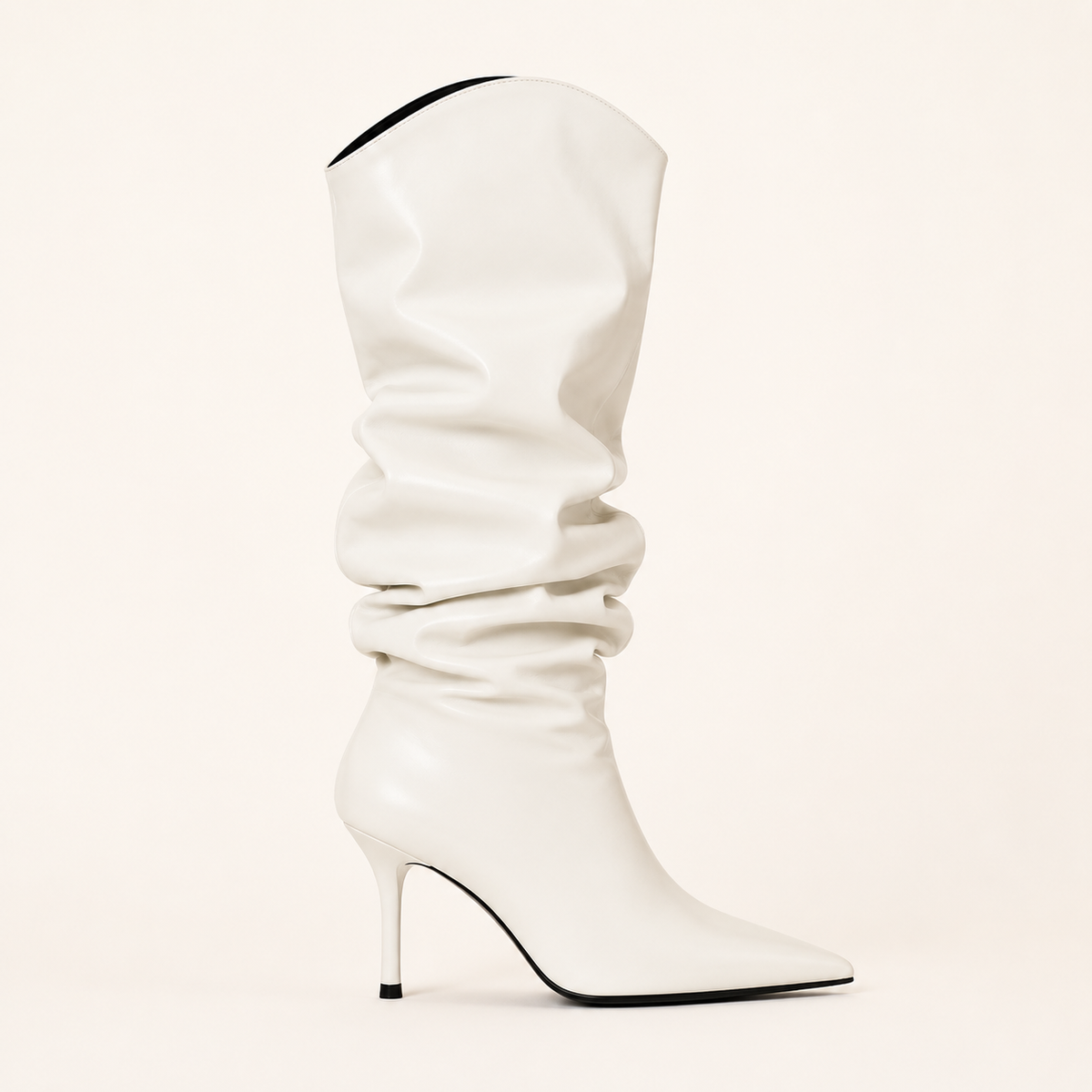 Ginevra Ivory Slouch Boots