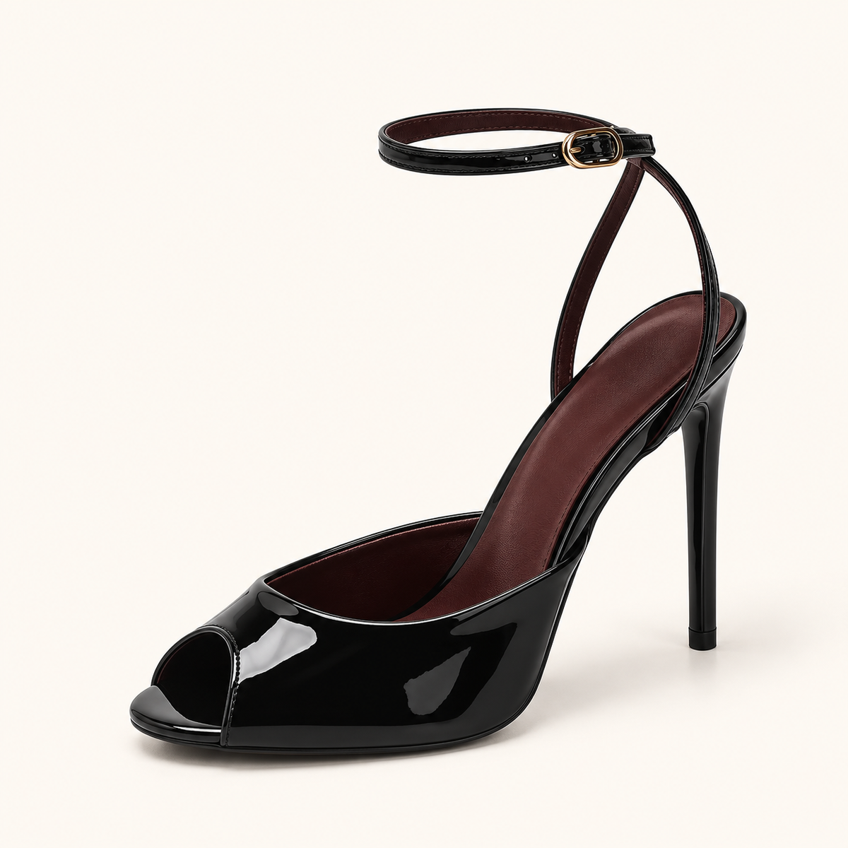 Celeste Open-Toe Ankle-Strap Heels