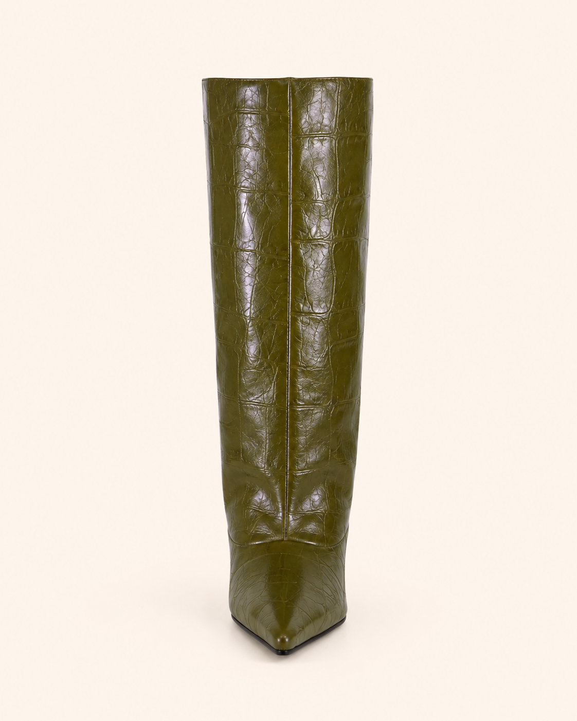 Vera Olive Croc Boots